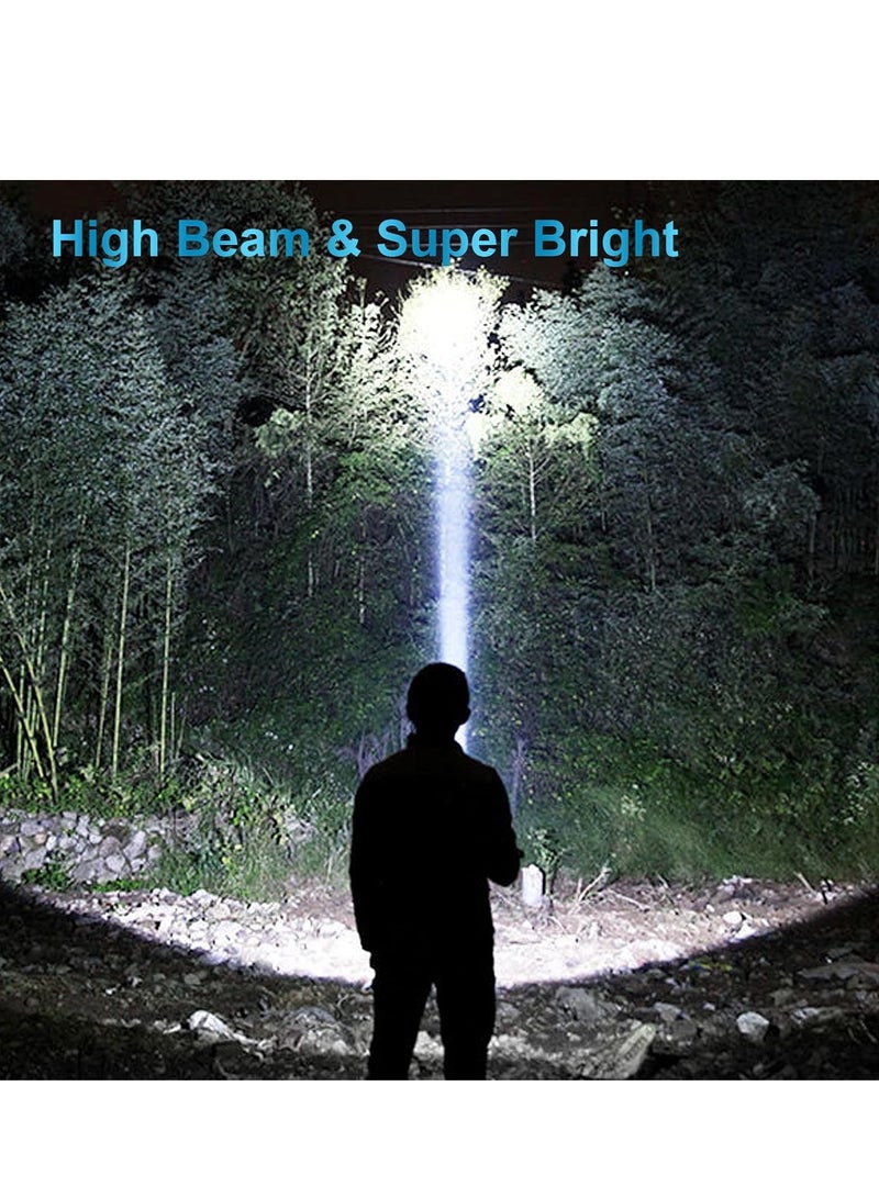 Rechargeable Spotlight, LED Handheld Spotlight with 1200LM, Power Bank, IP65 Waterproof Lantern Flashlight with Straps for During Hurricane, Emergency, Storms, Outages, Hiking, Camping, 1 Pcs - Image 5